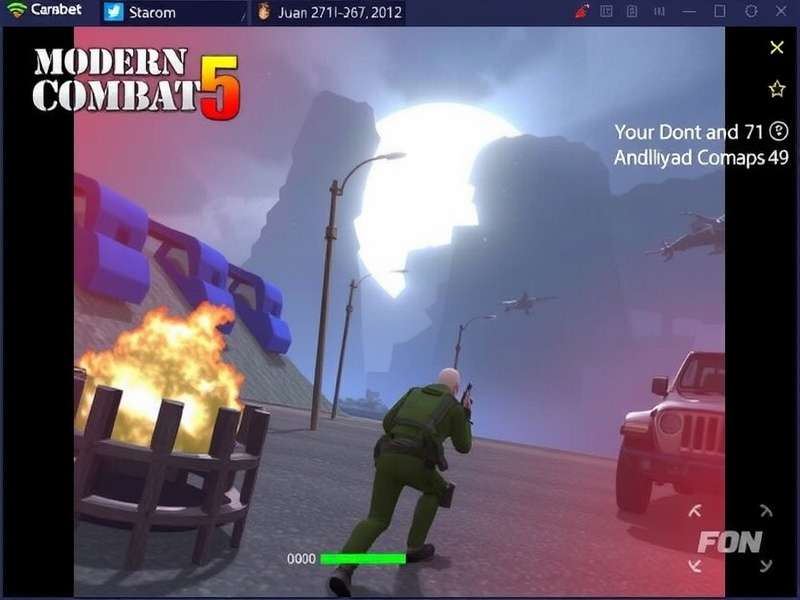 Modern Combat 5 weapon loadout screen showing assault rifle and shotgun selection