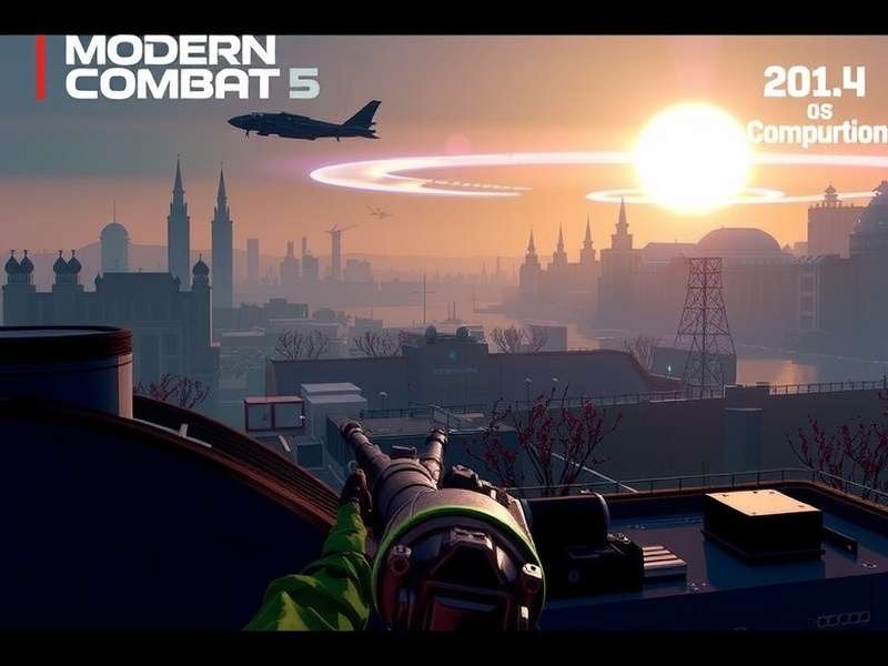 Modern Combat 5 Esports Tournament Scene with intense multiplayer action