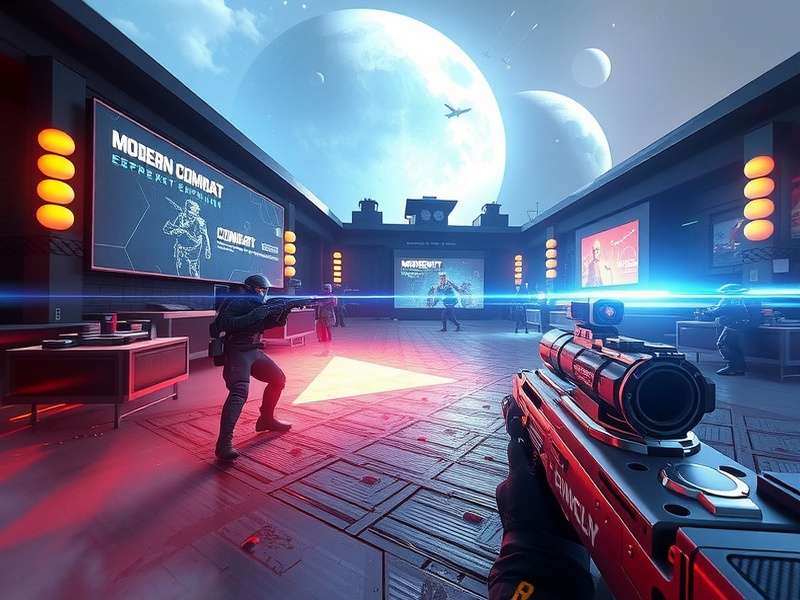 Modern Combat 5 professional tournament with players on stage