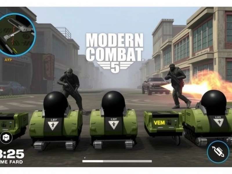Modern Combat 5 Mobile played with Xbox controller on smartphone