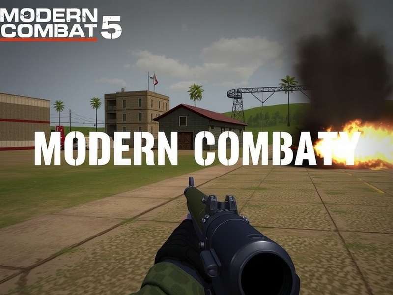Modern Combat 5 Mod gameplay screenshot showing intense action