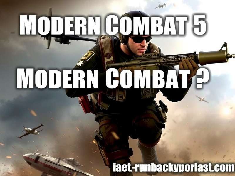 Modern Combat 5 offline gameplay showing intense firefight in urban environment
