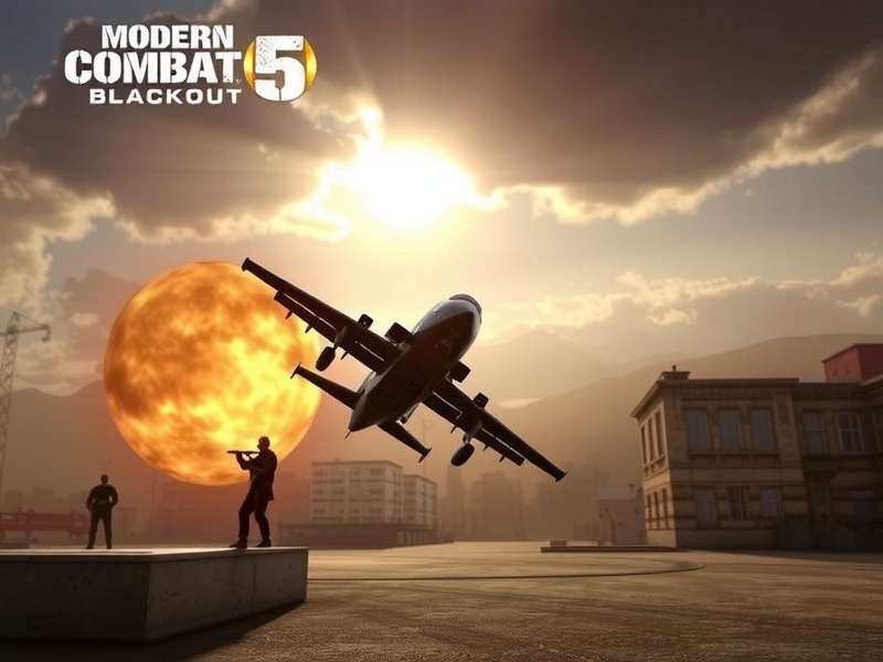 Modern Combat 5 Blackout intense multiplayer firefight scene