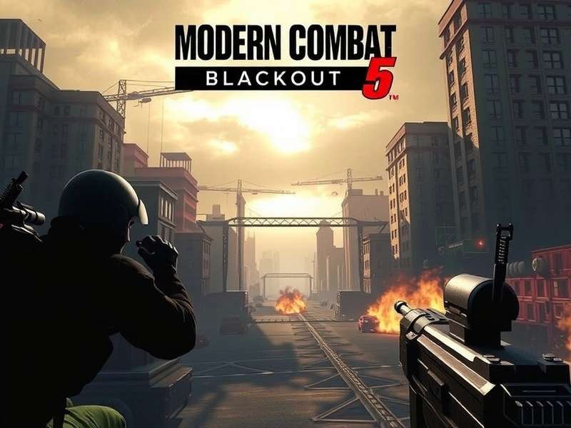 Modern Combat 5 Blackout intense multiplayer action on Nintendo Switch screen