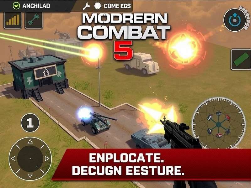 Modern Combat 5 intense gameplay on a high-end smartphone