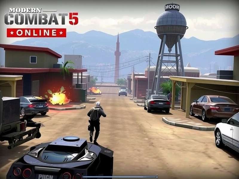 Modern Combat 5 Online intense multiplayer action scene