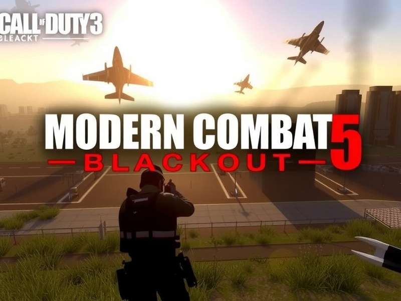 Modern Combat 5 Blackout running on a high-end gaming PC with detailed graphics