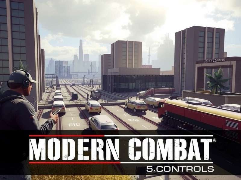 Modern Combat 5 PC gameplay showcasing keyboard and mouse controls on a high-end gaming setup
