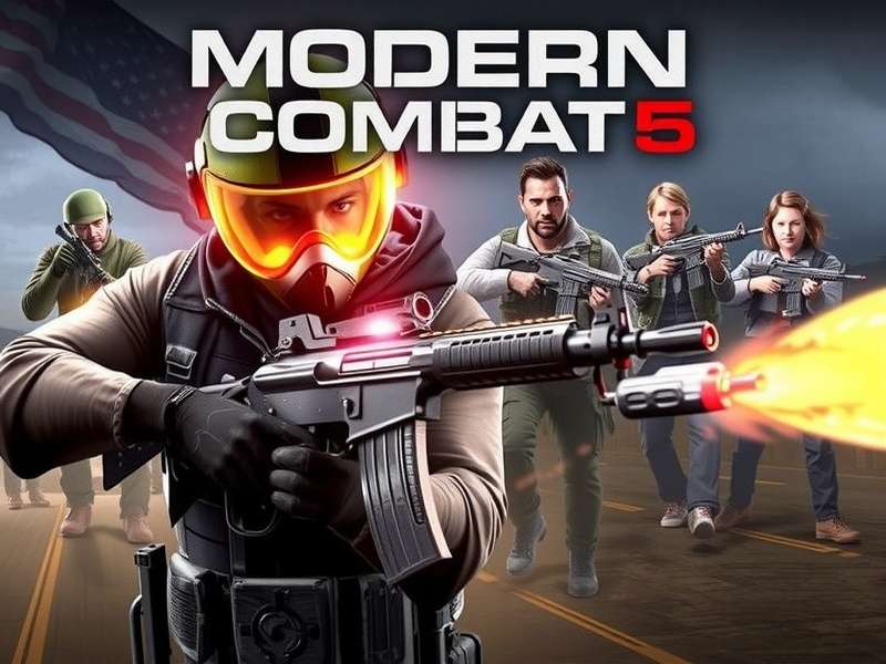 Modern Combat 5 Blackout PC gameplay action screenshot with explosive combat