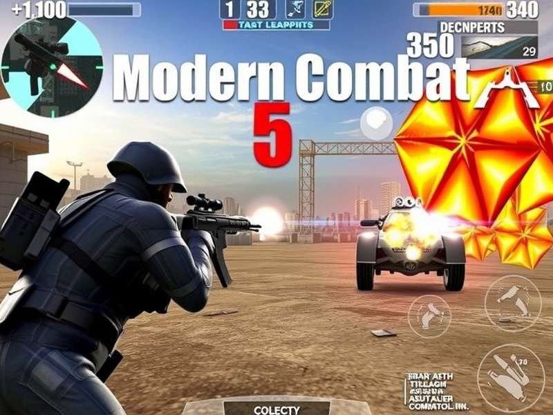 Modern Combat 5 Mobile FPS Full Gameplay — intense multiplayer battle scene with soldiers and futuristic weapons