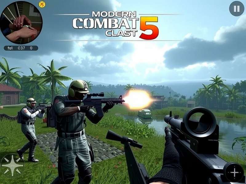 Modern Combat 5 Mobile FPS Gameplay Malayalam action screenshot