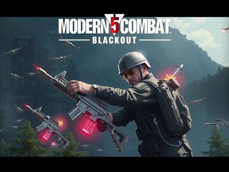 Modern Combat 5 Blackout multiplayer arena action screenshot featuring squad combat and tactical gameplay