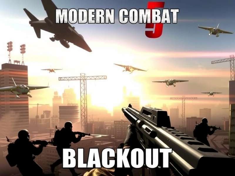 Modern Combat 5 Blackout Download For Pc - Hero Banner showing gameplay action
