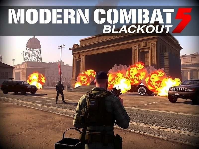 Modern Combat 5 Blackout Download PC - Hero Banner with gameplay highlights