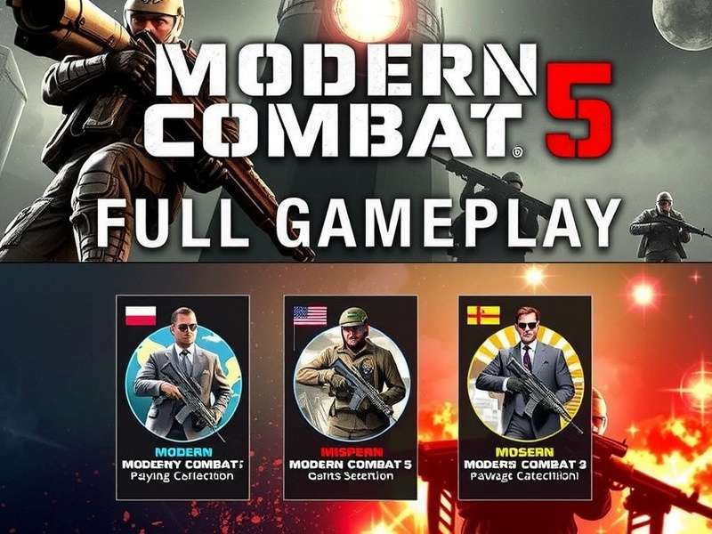 Modern Combat 5 Blackout full gameplay action scene with soldiers and explosives