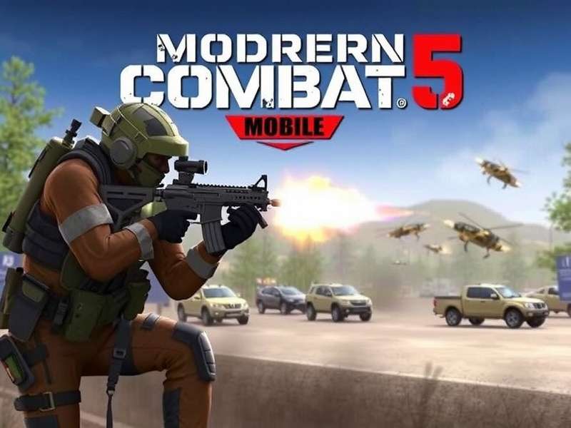 Modern Combat 5 Mobile Fps Mod Apk gameplay action scene