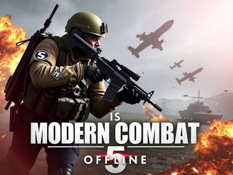 Modern Combat 5 offline campaign mode gameplay on mobile device